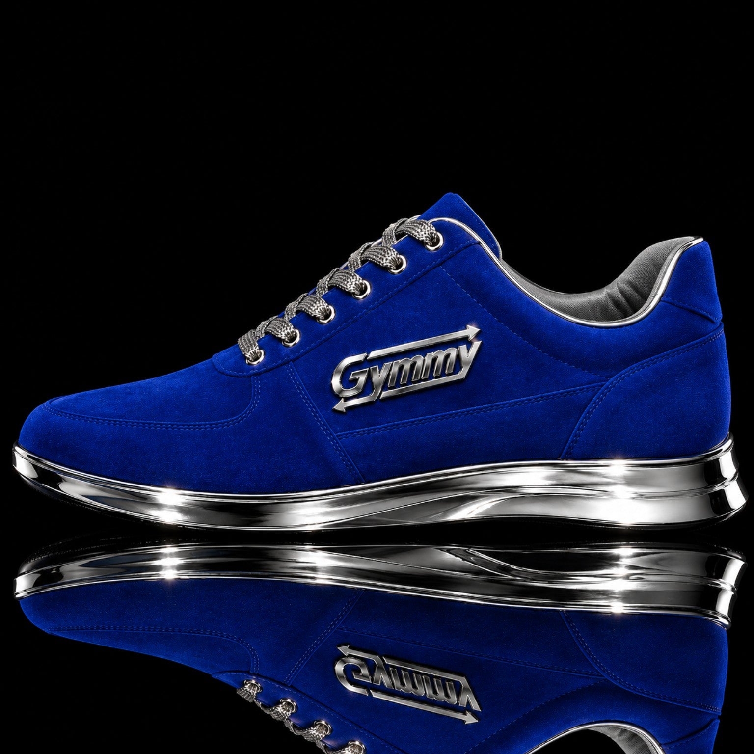 Royal Blue Suede with Platinum Shield Chrome