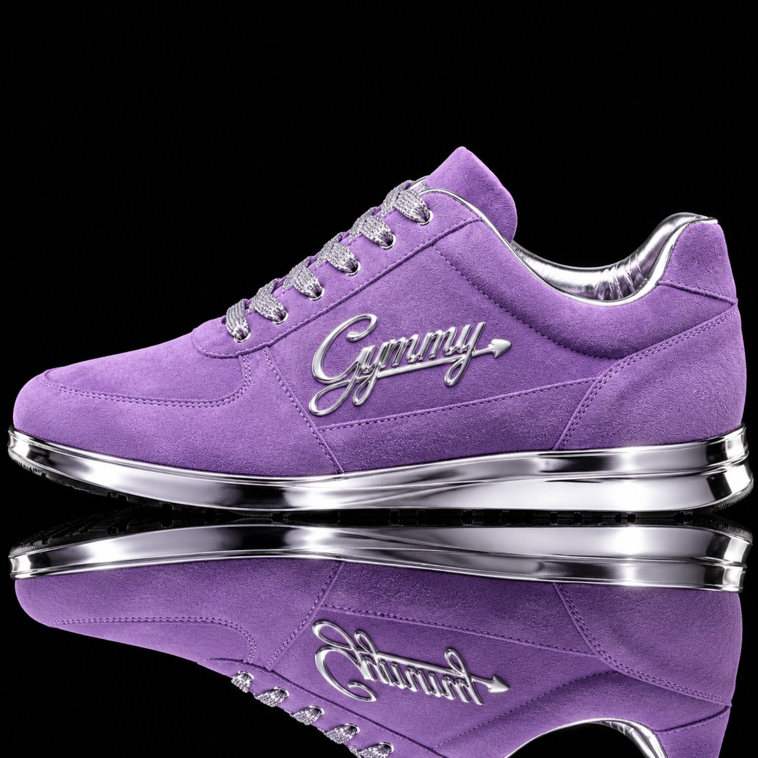 Orchid Lavender Suede with Crystal Clear Chrome
