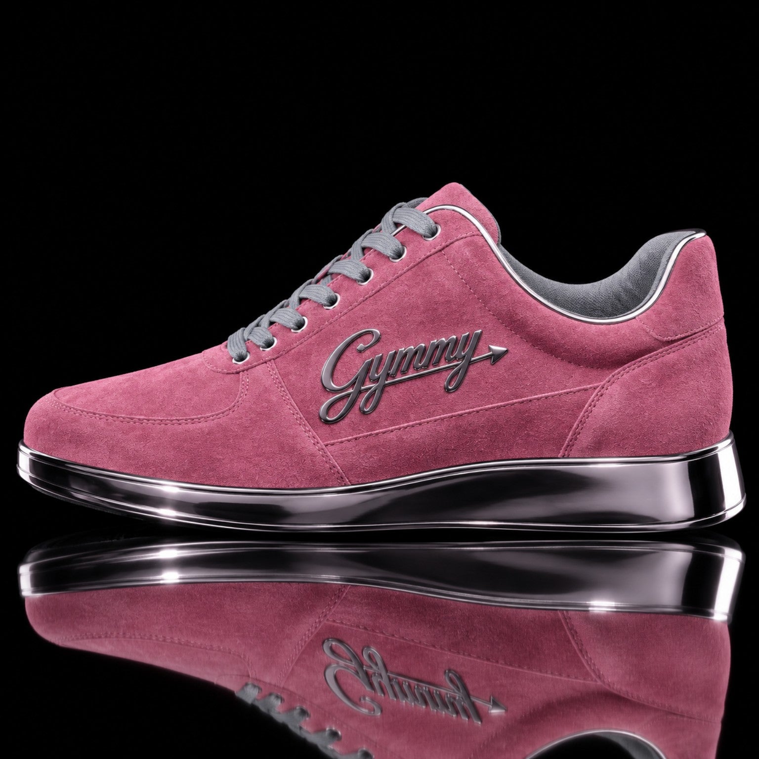 Velvet Pink Suede with Disco Mirror Chrome