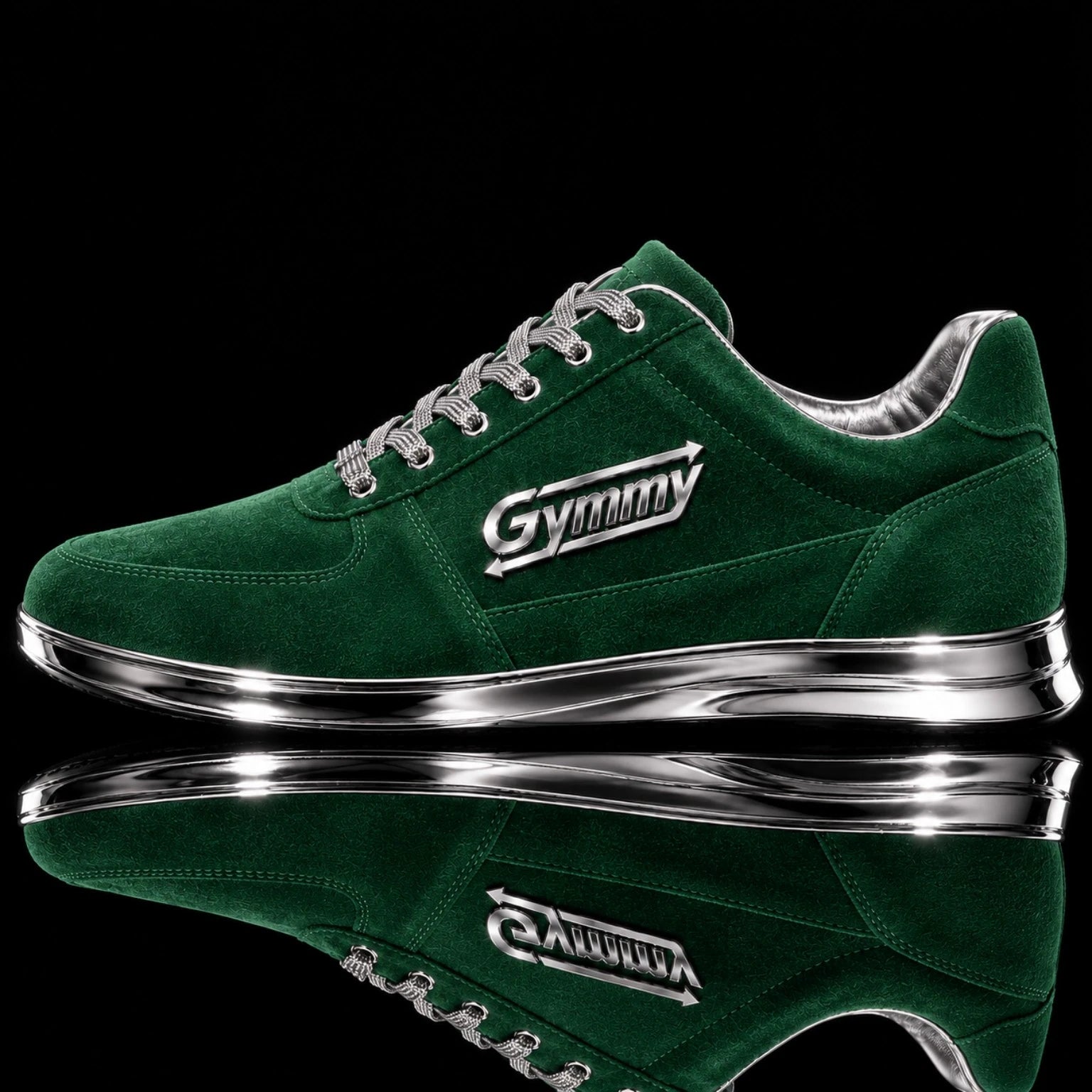 British Green Suede with Platinum Shield Chrome