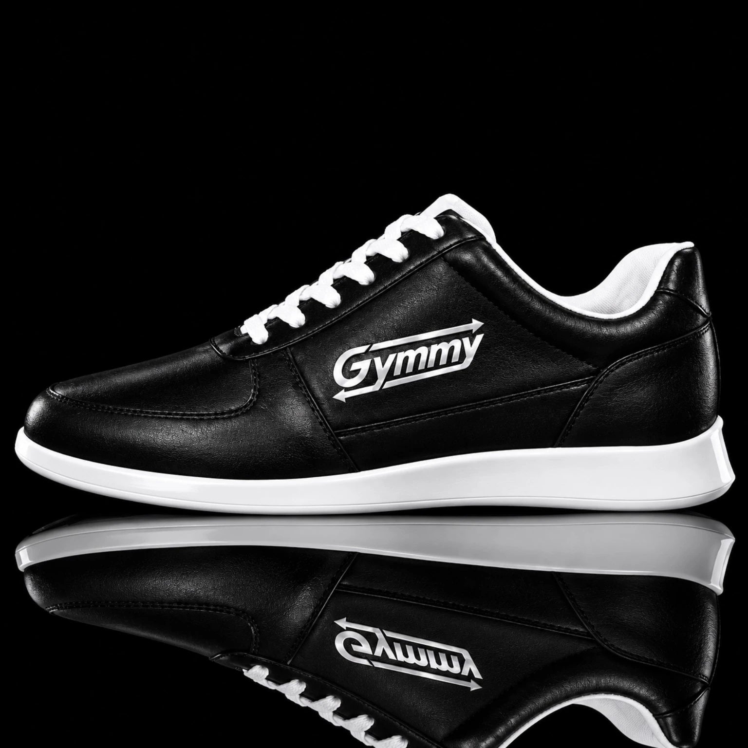 Jet Black Leather with White Venom Chrome