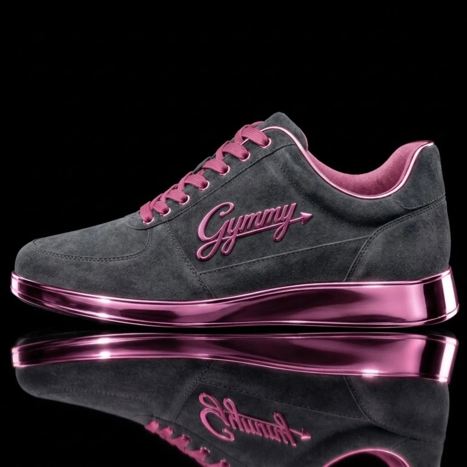 Mink Grey Suede with Kunzite Pink Chrome