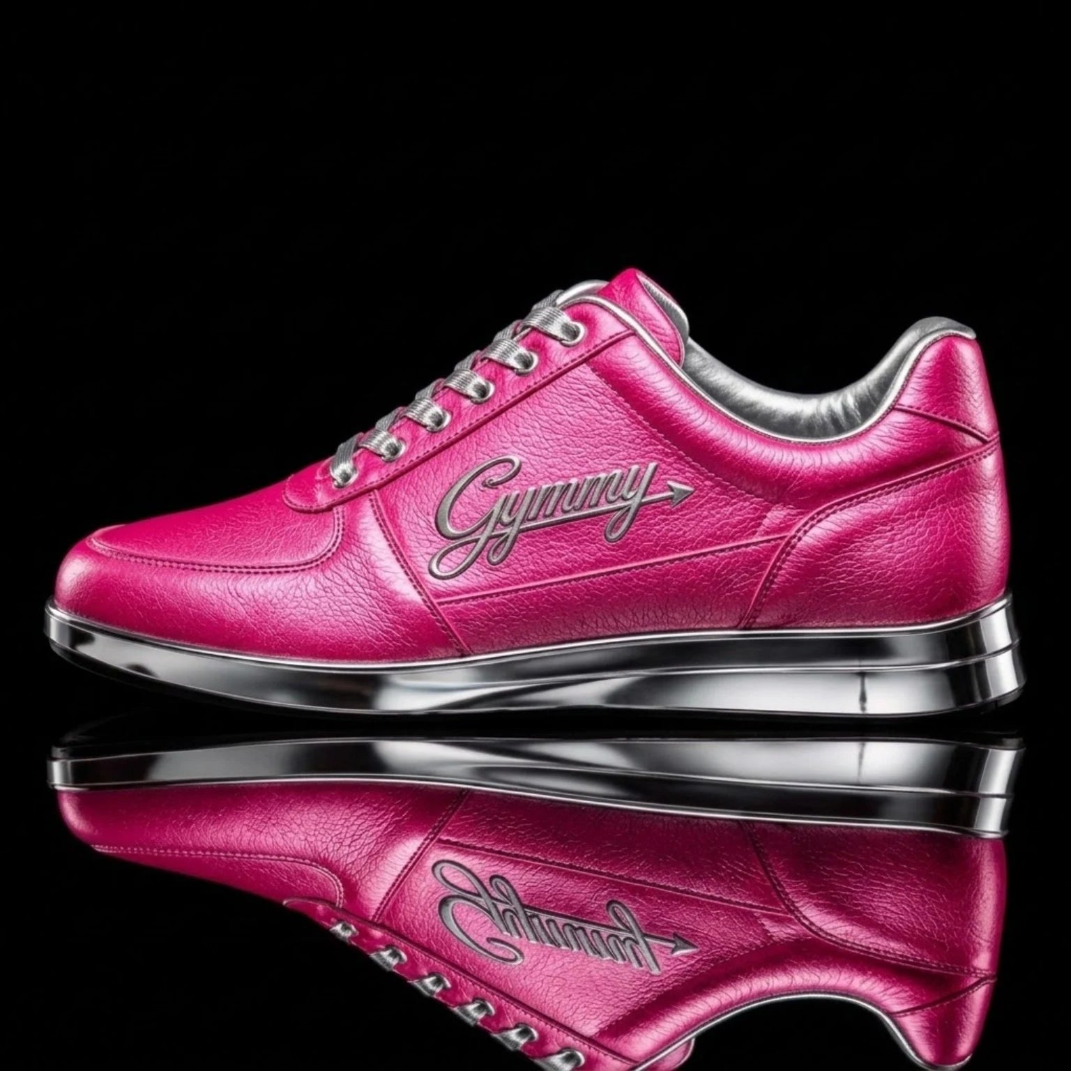 Pink Rose Leather with Sterling Silver Chrome