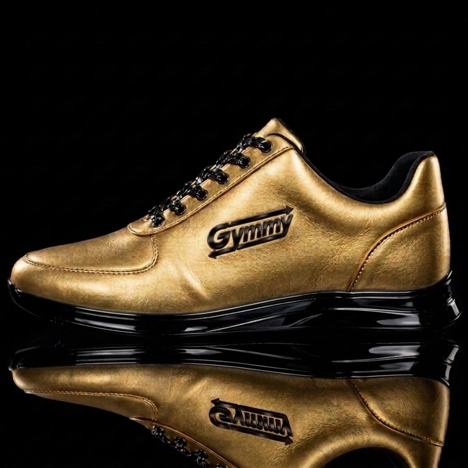 24K Gold Leather with Onyx Black Chrome