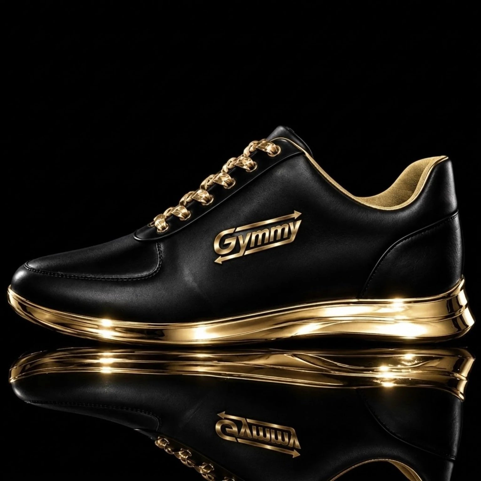 Limo Black Leather with Gold Bullion Chrome
