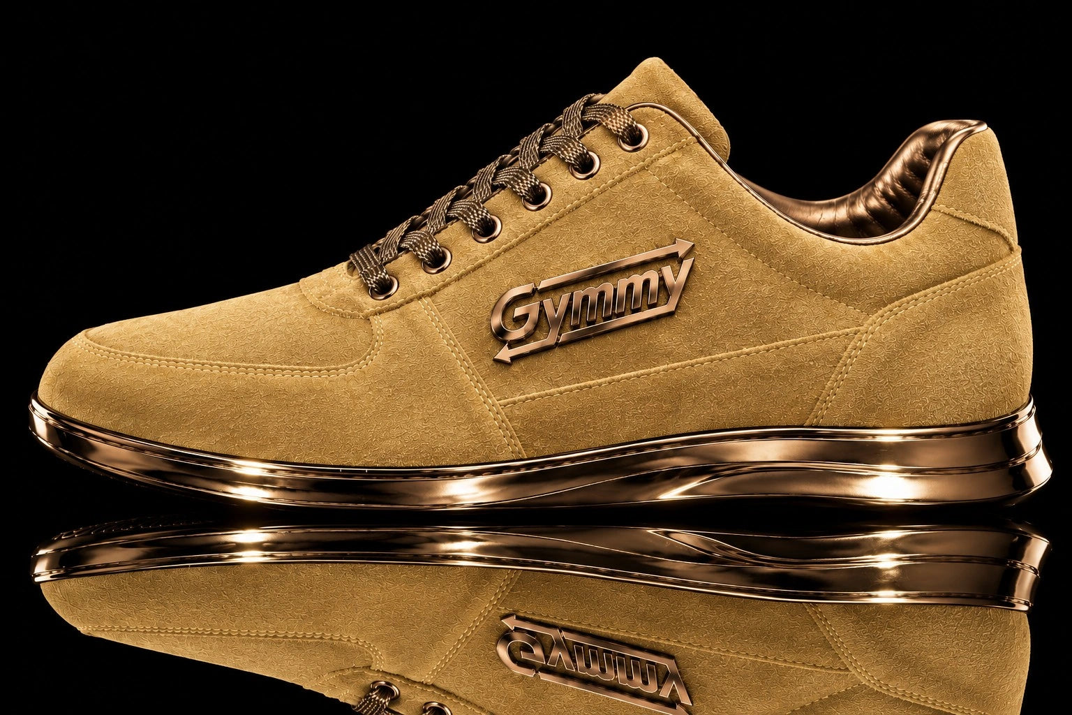 Antique Gold Suede with Bronze Bust Chrome
