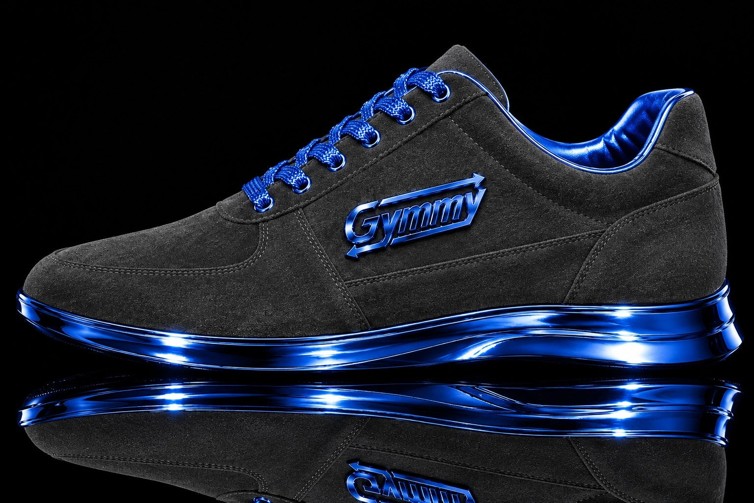 Cigar Smoke Suede with Sapphire Blue Chrome
